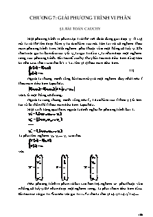 Cơ sở dữ liệu - Chương 7: Giải phương trình vi phân