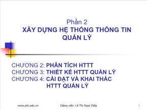 Cơ sở dữ liệu - Xây dựng hệ thống thông tin quản lý