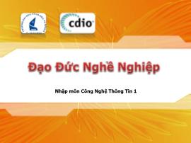 Công nghệ thông tin 1 - Đạo đức nghề nghiệp