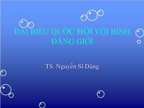 Đại biểu quốc hội với bình đẳng giới