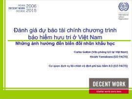 Đánh giá dự báo tài chính chương trình bảo hiểm hưu trí ở Việt Nam