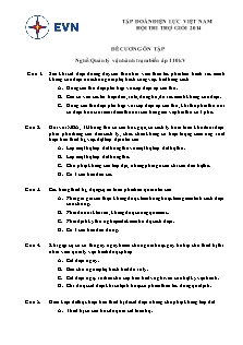 Đề cương ôn tập nghề: Quản lý vận hành trạm biến áp 110 kv