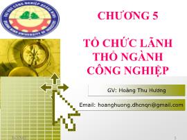 Địa lý kinh tế Việt Nam - Chương 5: Tổ chức lãnh thổ ngành công nghiệp