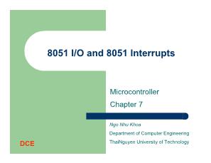 Điện, điện tử - 8051 I/O and 8051 Interrupts