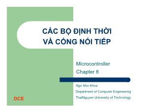 Điện, điện tử - Các bộ định thời và cổng nối tiếp