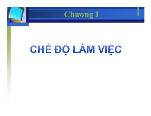 Điện, điện tử - Chế độ làm việc