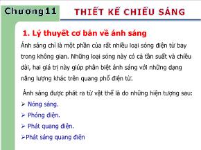 Điện, điện tử - Chương 1: Thiết kế chiếu sáng