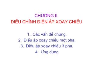 Điện, điện tử - Chương II: Điều chỉnh điện áp xoay chiều