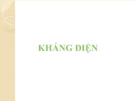 Điện, điện tử - Kháng điện