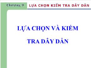 Điện, điện tử - Lựa chọn và kiểm tra dây dẫn