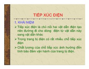 Điện, điện tử - Tiếp xúc điện