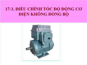 Điều chỉnh tốc độ động cơ điện không đồng bộ