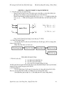 Điều khiển logic - Chương 1: Mạch tổ hợp và mạch trình tự