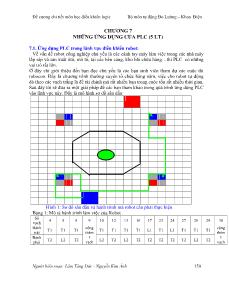 Điều khiển logic - Chương 7: Những ứng dụng của plc
