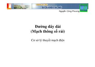 Đường dây dài (Mạch thông số rải)