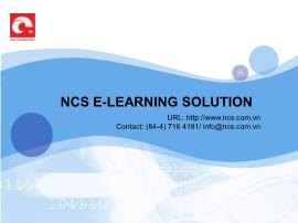 Giải pháp E - Learning của NCS