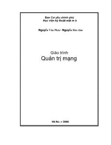 Giáo trình Quản trị mạng