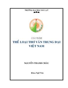 Giáo trình thể loại thơ văn trung đại Việt Nam