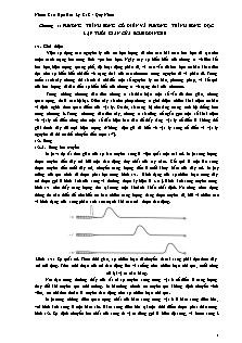 Giáo trình thực hành Hóa cơ sơ - Chương 1: Phương trình sóng cổ điển và phương trình sóng độc lập thời gian của schrodinger