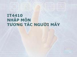 Giáo trình Tương tác người máy