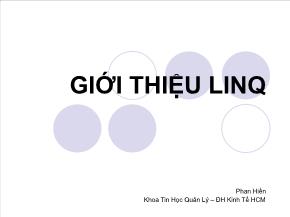 Giới thiệu linq