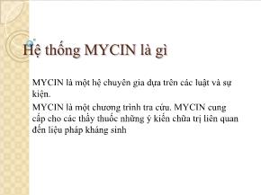 Hệ thống MYCIN là gì