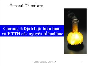 Hóa học - Chương 3: Định luật tuần hoàn và hệ thống tuần hoàn các nguyên tố hoá học