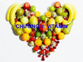 Hóa học - Chương II: Vitamin