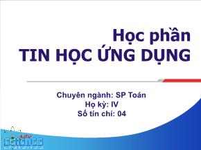 Học phần Tin học ứng dụng