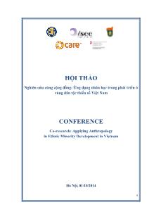 Hội thảo nghiên cứu cùng cộng đồng: ứng dụng nhân học trong phát triển ở vùng dân tộc thiểu số Việt Nam