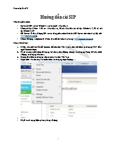 Hướng dẫn cài SIP