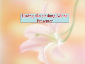 Hướng dẫn sử dụng Adobe Presenter