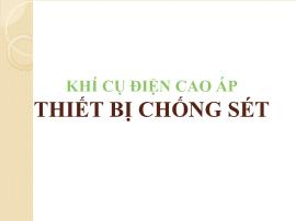 Khí cụ điện cao áp thiết bị chống sét