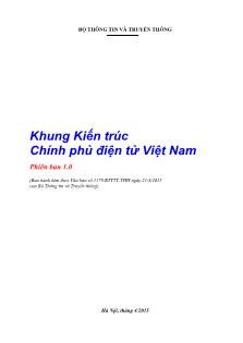 Khung kiến trúc chính phủ điện tử Việt Nam