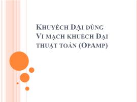 Khuyếch đại dùng vi mạch khuếch đại thuật toán (op amp)