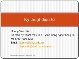 Kĩ thuật điện tử - Chương 1: Giới thiệu chung