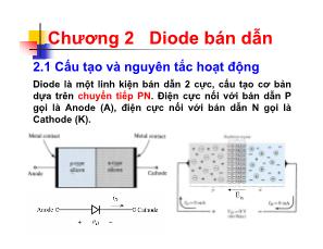 Kĩ thuật điện tử - Chương 2: Diode bán dẫn