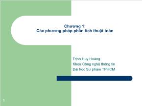 Kĩ thuật lập trình - Chương 1: Các phương pháp phân tích thuật toán