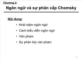 Kĩ thuật lập trình - Ngôn ngữ và sự phân cấp Chomsky