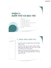 Kĩ thuật lập trình - Phần V: Kiểm thử và bảo trì