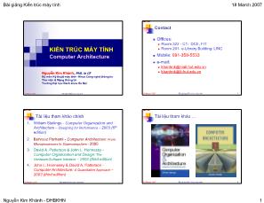 Kiến trúc máy tính - Chương 1: Giới thiệu chung
