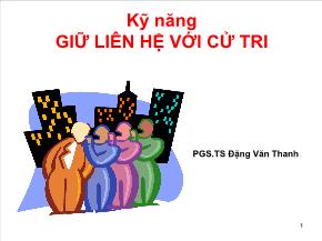 Kỹ năng giữ liên hệ với cử tri