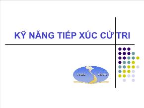 Kỹ năng tiếp xúc cử tri