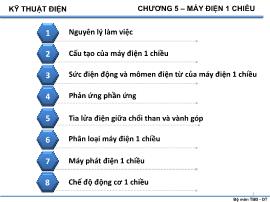 Kỹ thuật điện - Chương 5: Máy điện 1 chiều