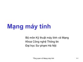 Kỹ thuật máy tính và Mạng - Mạng máy tính