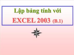 Lập bảng tính với Excel 2003