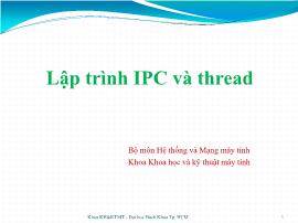 Lập trình IPC và thread