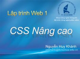 Lập trình web 1 - CSS nâng cao