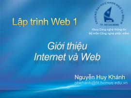 Lập trình web 1 - Giới thiệu internet và web
