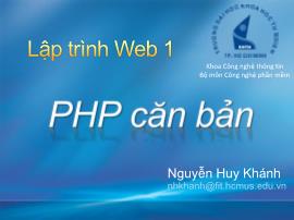Lập trình web 1 - PHP căn bản